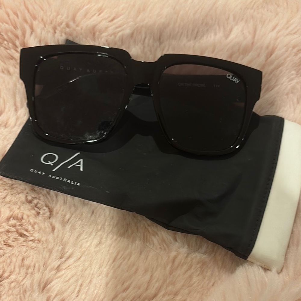 Quay Australia Glossy Black Oversized Sunglasses